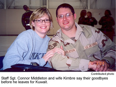Staff Sgt. Connor Middleton and wife Kimbre