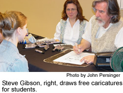 Steve Gibson draws caricatures