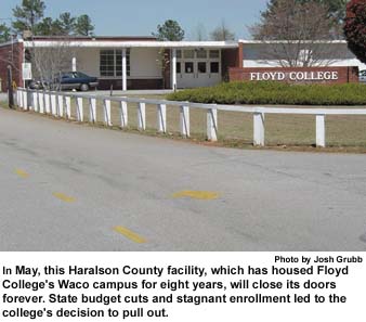 In May, this Haralson County facility, which has housed Georgia Highlands College's Waco campus for eight years, will close its doors forever. State budget cuts and stagnant enrollment led to the college's decision to pull out.