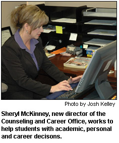 Sheryl McKinney, new director of the Counseling and Career Office.