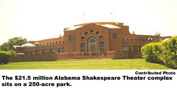 The Alabama Shakespeare Theater complex sits on a $21.5 million 250-acre park.