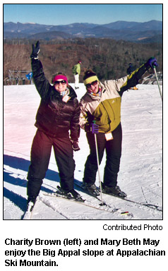 Students enjoy the Big Appal slope at Appalachian Ski Mountain