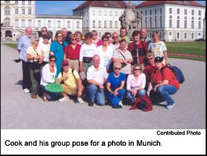 Cook and his group pose for a photo in Munich.