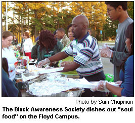 The Black Awareness Society Dishes out ''soul food'' on the Floyd Campus.