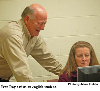 Ivan Ray and student.