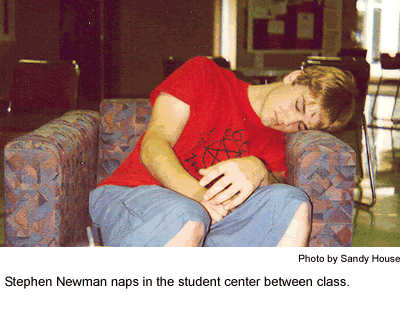 Stephen Newman naps