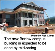 The new Bartow campus building is expected to be done by mid-spring.