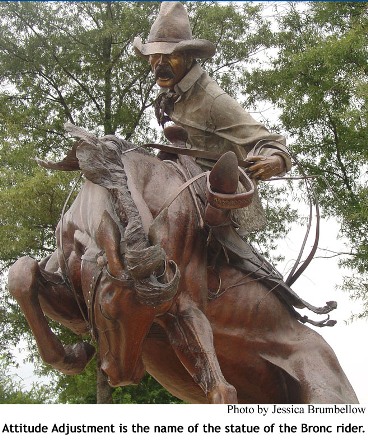 Attitude is the name of the statue of the Bronc Rider