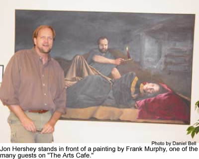 John Hershey with painting