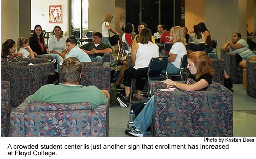 Crowded student center