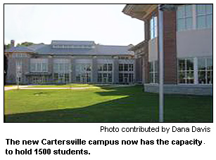 The new Cartersville campus now has the capacity to hold 1500 students.
