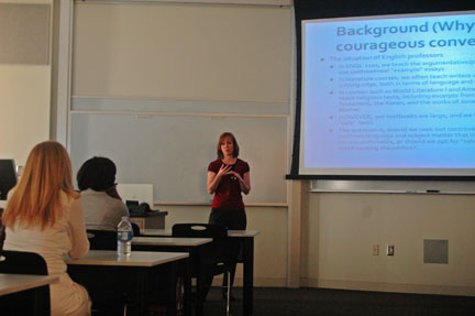 Nancy Applegate, Professor in English at Floyd campus. Photo by Erin Baugh.