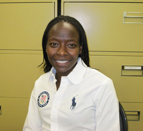 Janet Cherobon-Bawcom is an alumna of GHC and she competed in the 2013 Olympic Games. Photo by Andrew West.