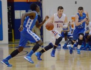 Matt Catanzano plows through the Gordon State defense on the way to the Chargers' first ever home victory. Photo by Pedro Zavala.