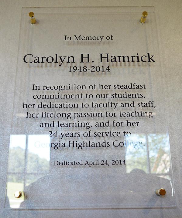 Cartersville campus HUB renamed in honor of Carolyn Hamrick