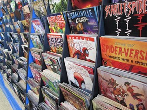 Comic books at What If Comics and Collectables line the racks, ready to be purchased by anyone inside who enters the store. Photo by Kiston Dowler.