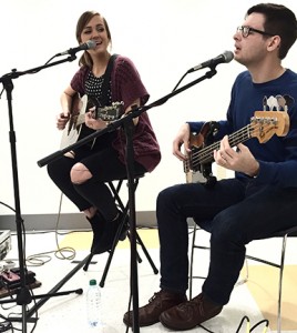 Emily Hearn and her husband, Michael Harrison, performing at Douglasville. Photo by Holly Chaney.