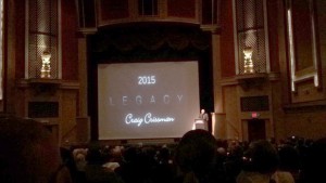 The presentation of award for Craig Crissman. Photo by Christina Goodwin