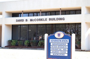 The Floyd campus administration building was renamed for David McCorkle in 2003. 
