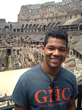 Eriq Colón tours the Colosseum in Rome.  Contributed by Jon Hershey 