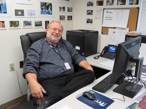 Ray Atkins in office Photo by Kayla Jameson