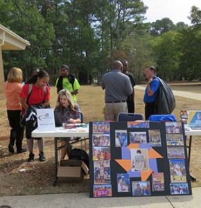 student and staff gather to support FCA  kick off. photo by Kayla Jamason