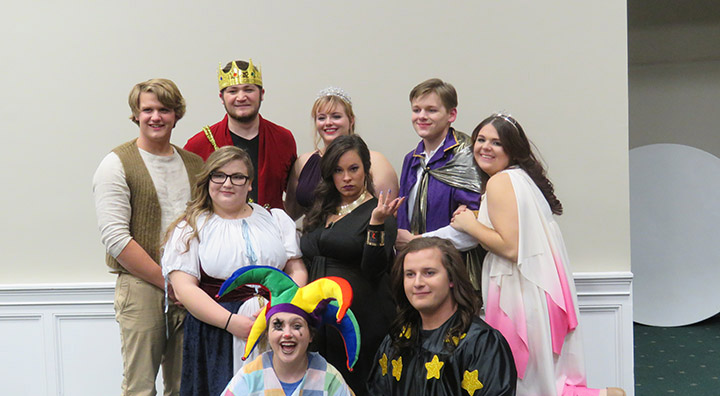 The GHC Players is made up of, back row from left, Karsten Black, Tanner Jordan, Kendalyn Millsap, Christian Humphreys, Shelby Wehunt, middle row from left, Randi Drummond, Bryce Pitts, front row from left, Autumn Townsend and Joseph LeClaire.Photo by Kayla Jameson