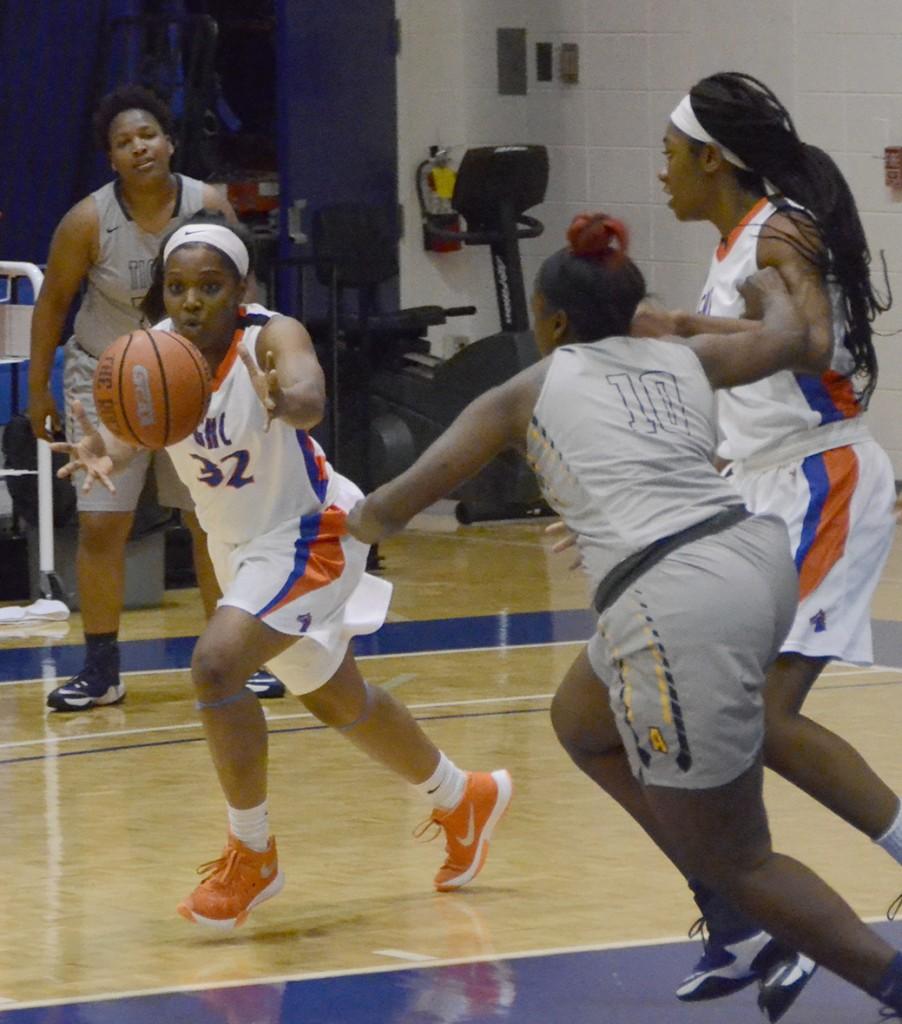 Taylor Farley intercepts the ball.  Photo by  Jaida Lovelace