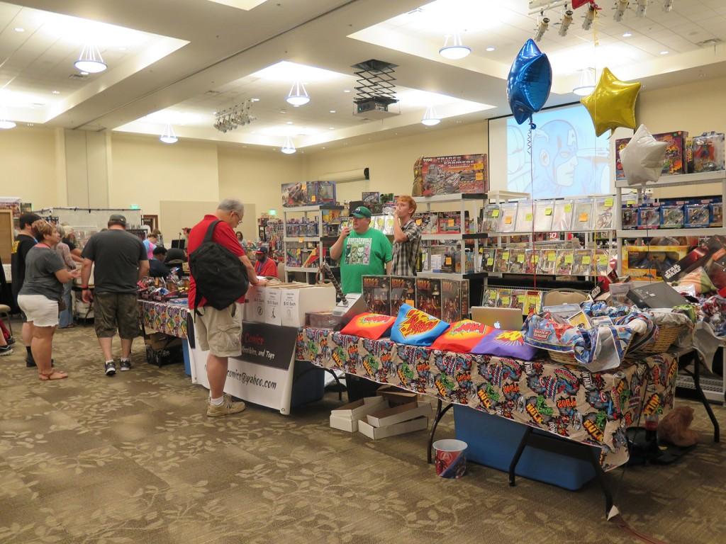 People gather at a 2018 Cartersville Comic Con booth. Photo by Nick Whitmire