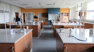 New science labs are featured in the new STEAM building. These labs will make more class space available on the Cartersville campus.  Photo by Sarah Belcher.