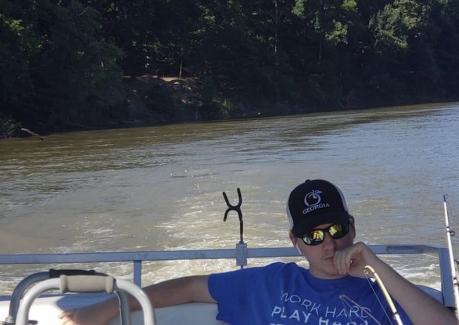 Brookshire relaxes on a boat a few days after getting out of the hospital.