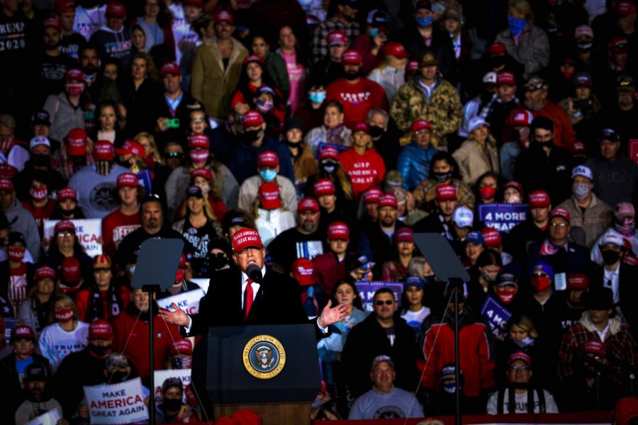 President Donald Trump speaks at rally in Rome, GA.