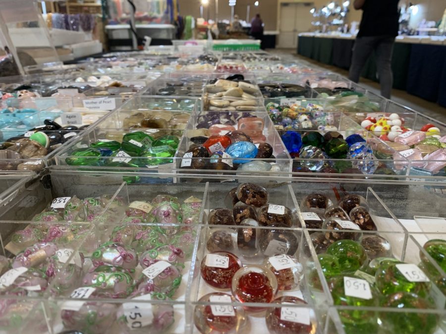 Some of the crystals for sale at the Bellpoint Gem Show.