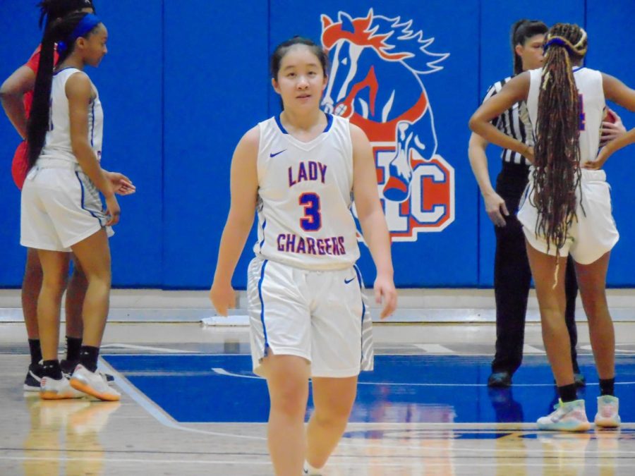 Lady+Chargers+player+Sandra+Lin+gets+in+her+position+so+that+her+teammate%2C+Jameah+Alston%2C+can+attempt+a+free+throw+in+their+game+against+the+South+Georgia+Technical+College+Lady+Jets+on+March+1%2C+2021