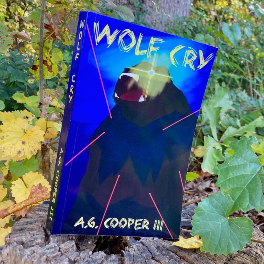 Albert drew and designed his own original book cover to match what he had in mind. Though the wolf on the front may not look like your average wolf, it perfectly fits the description given in Wolf Cry, a cross between a wolf and a bear.