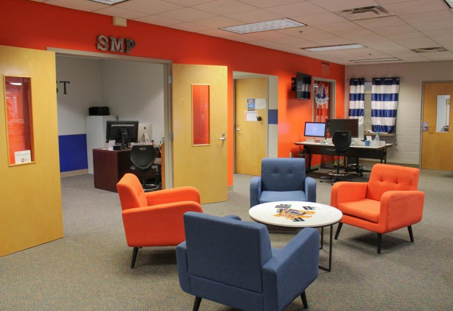 The Student Media has a physical office in the Media Innovation Center (MIC) in the Floyd campus McCorkle building. It functions as a newsroom and a podcast recording station. It also houses spaces for Old Red Kimono and Film Society Club.