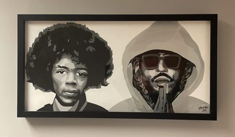 Chanin Kenners side-by-side depiction of Jimi Hendrix (left) and Future (right).